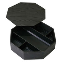 アクタ 折箱 HW-八角68H(50) 黒焼杉黒 落蓋セット 2000020917 1ケース(90個(15個×6))（直送品）