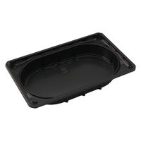 アクタ 弁当容器 ワン折1合半W-31(重) 黒底 2000021872 1ケース(400個(50個×8))（直送品）