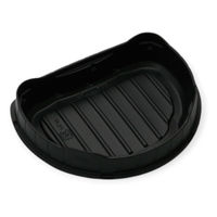 アクタ 半月150中皿 黒 2000022256 1ケース(200個(50個×4))（直送品）