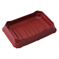 アクタ 54×38中皿 赤 2000022668 1ケース(400個(50個×8))（直送品）