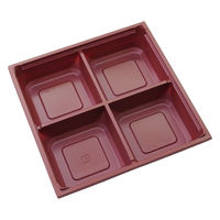 アクタ 折箱 ワン折重60×60C 赤底 2000022778 1ケース(400個(50個×8))（直送品）