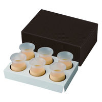 ヤマニパッケージ ギフト箱 片段デザートケース6ヶ 20-314B 1ケース(100個)（直送品）