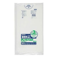 ジャパックス LDゴミ袋 ゴミ袋 PS93 半透明 0.037mm×90L 10枚入 302072 1ケース(20個)（直送品）