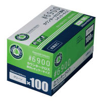 川西工業 6900 カウンタークロス薄手 レギュラーサイズ グリーン 100枚入 4906554144466 1ケース(12個)（直送品）