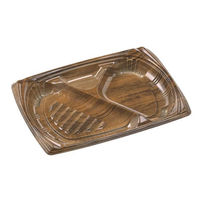 エフピコ 弁当容器 MSDプライム24-18-1 本体 グリルウッド 7E872481 1ケース(600個(50個×12))（直送品）