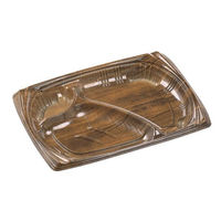 エフピコ 弁当容器 MSDプライム24-18-3 本体 グリルウッド 7E872483 1ケース(600個(50個×12))（直送品）