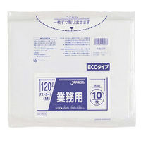 ジャパックス 大容量ゴミ袋 DKM93 ダストカート 省資源 M 120L 透明 10枚 1ケース(30個)（直送品）