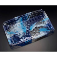 リスパック 刺身容器 バイオPET 流し盛 25-16B 海洋青 FAPU430 1ケース(600個(50個×12))（直送品）