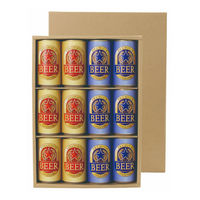 ヤマニパッケージ 贈答箱 350ml×12本ギフト箱(クラフト) K-1731 1ケース(50個(25個×2))（直送品）