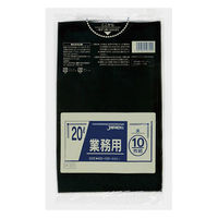 ジャパックス LDゴミ袋 P-22 業務用 20L 黒 10枚 1ケース(60個)（直送品）