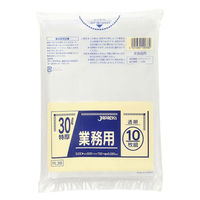 ジャパックス LDゴミ袋 PL38 業務用 特厚 30L 透明 10枚 1ケース(30個)（直送品）