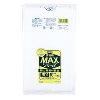 ジャパックス HDゴミ袋 S-95 MAX 90L 厚口 半透明 10枚 1ケース(30個)（直送品）