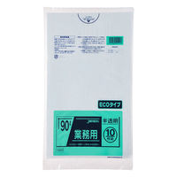ジャパックス LDゴミ袋 TM959 強力ゴミ袋 90L 半透明 10枚 1ケース(40個)（直送品）