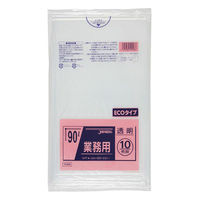 ジャパックス LDゴミ袋 TM98 強力ゴミ袋 エコタイプ 90L 透明 10枚 1ケース(30個)（直送品）