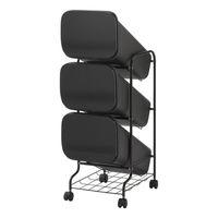 リス ペール スムース スタンドダストボックス 3P BK VBBH002 1袋(1個)（直送品）