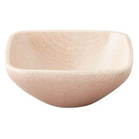 台和 食器 Walna バイオマス9.5cmスクエアボール ナチュラルベージュ(つや消し) WD-25-NBE 1ケース(10個)（直送品）