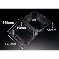 リスパック フルーツ容器 バイオ きらめき 18-14L(70) PBTV656 1袋(50個)（直送品）
