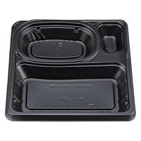 シーピー化成 弁当容器 CBFNランチ13 黒本体(R) 0A10313009995 1ケース(400個(50個×8))（直送品）