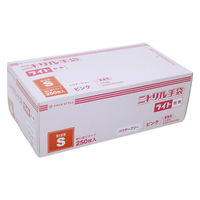 パックスタイル 使い捨て手袋 ニトリル手袋ライト粉無 S ピンク 00785251 1袋(250個)（直送品）