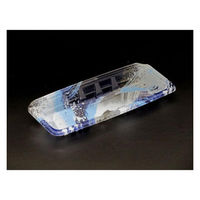 リスパック 刺身容器 バイオPET 流し盛 25-11B 海洋青 FAPU410 1袋(50個)（直送品）