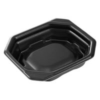 中央化学 軽食容器 TP デリグー 14-13F 黒 身 00808614 1袋(50個)（直送品）