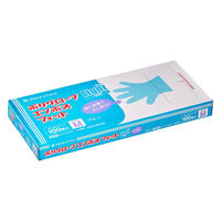 パックスタイル 使い捨て手袋 ポリ手袋ライトフィット箱入 青 M 00768647 1袋(100個)（直送品）