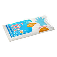 パックスタイル 使い捨て手袋 ポリ手袋ライトフィット袋入 青 SS 00768641 1ケース(6000個(100個×60))（直送品）