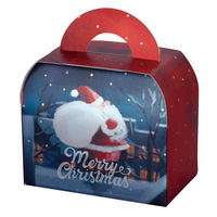 ヤマニパッケージ ギフト箱 20-2088 スノーサンタ スクエアバッグ 1袋(100個)（直送品）