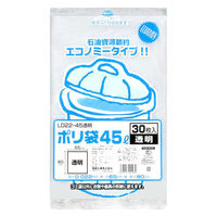 福助工業 ローデンごみ袋 ポリ袋 LD22-45 透明 30枚入 00754258 1ケース(20個)（直送品）
