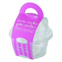 ヤマニパッケージ デザートカップ スマイルカップS ピンク 20-431PI 1ケース(100個(50個×2))（直送品）