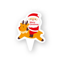 天満紙器 スウィーツ用品 XG288 ケーキピック カミングサンタ 6090623 1袋(100個)（直送品）