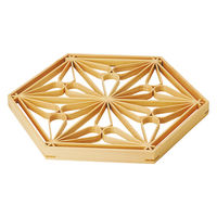 ヤマコー ひのき六角組子重(中) 蓋(曲げ麻の葉) 28135 1個（直送品）