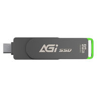プリンストン AGI デュアルコネクタ搭載ポータブルSSD AGI512G33ED138P-CB 1個（直送品）