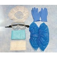 アイテックス 感染対策防護具ライトセット ゴーグル有り 10セット入 ICM-12 1袋(10セット) 8-5222-12（直送品）