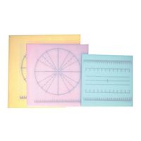 アズワン 調理用積層式目盛り入りまな板 正方形 S ピンク 62-6434-49 1個（直送品）