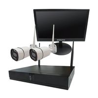 ワイヤレス300万画素防犯カメラ(2台)・録画機 (HD2TB付)・15.6インチモニターセット SEC-W-M2CH-16L-2T（直送品）