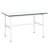 サカエ 軽量高さ調整作業台(TKAタイプ/耐荷重150kg/メラミン天板/H600~900) TKA-159MW 1台（直送品）