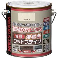 アサヒペン 油性強着色ウッドステイン 0.7L ホワイト 9018803 1缶（直送品）