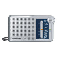 パナソニック AM 1バンドレシーバーラジオ シルバー ハンドストラップ付 デジタルチューナー搭載