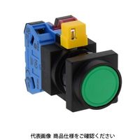 IDEC φ22 HWシリーズ 押ボタンスイッチ 角丸突形 緑 HW3BーM102G 1セット(2個)（直送品）