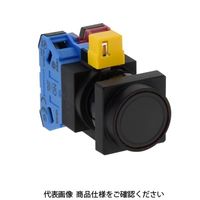 IDEC φ22 HWシリーズ 押ボタンスイッチ 角丸突形 黒 HW3BーM102B 1セット(2個)（直送品）