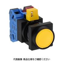 IDEC φ22 HWシリーズ 押ボタンスイッチ 角丸突形 黄 HW3BーM102Y 1セット(2個)（直送品）