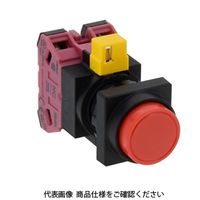 IDEC φ22 HWシリーズ 押ボタンスイッチ 角丸突形 赤 HW3BーM202R 1セット(2個)（直送品）