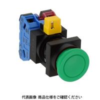 IDEC φ22 HWシリーズ 押ボタンスイッチ 角丸突形 緑 HW3BーM320G 1セット(2個)（直送品）