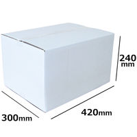 ロジマート ダンボール 100サイズ NO345 420×300×240 白 10枚 引っ越し フリマアプリ 梱包（直送品）