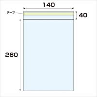 大洋社 OPP　テープ付袋　厚み0.03　1000枚　幅140ｘ長さ260mm 6300008026 1セット（1000枚入）（直送品）