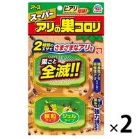 スーパーアリの巣コロリ 蟻 駆除 殺虫剤 毒餌剤 毒えさ ベイト剤 ありの巣 対策 アリ退治 2パック（2個入×2） アース製薬