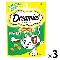 Dreamies（ドリーミーズ）キャットフード シーフード味 60g 3袋 マースジャパン