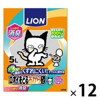 猫砂 ニオイをとるおから砂 国産 5L 12袋（6袋×2箱）ライオンペット