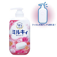 ミルキィボディソープ フローラルソープの香り ポンプ 550mL 牛乳石鹸共進社